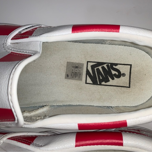 Vans Shoe Size M 11.5 W 13 True White Racing Red Checkerboard Classic Leather main image 8